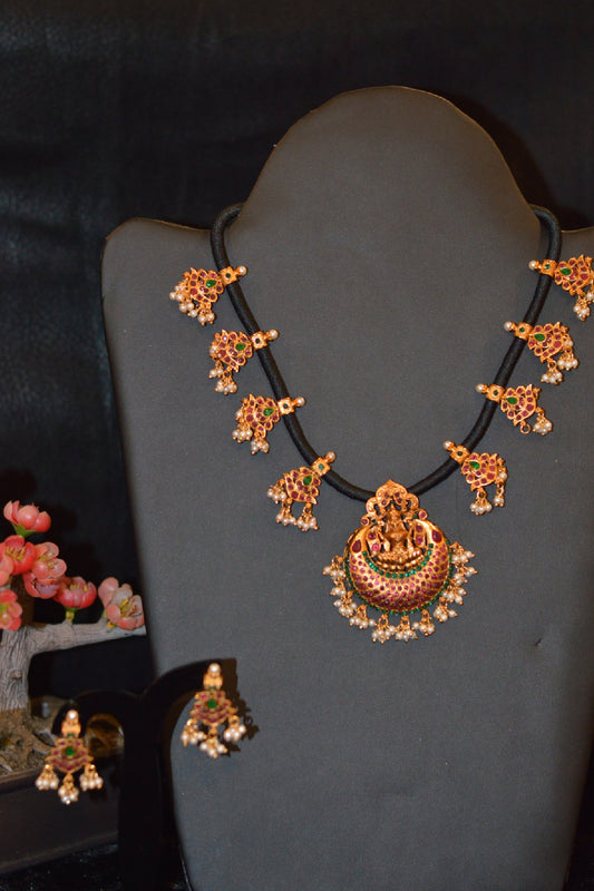 Goddess Lakshmi Multi Pendant Necklace set