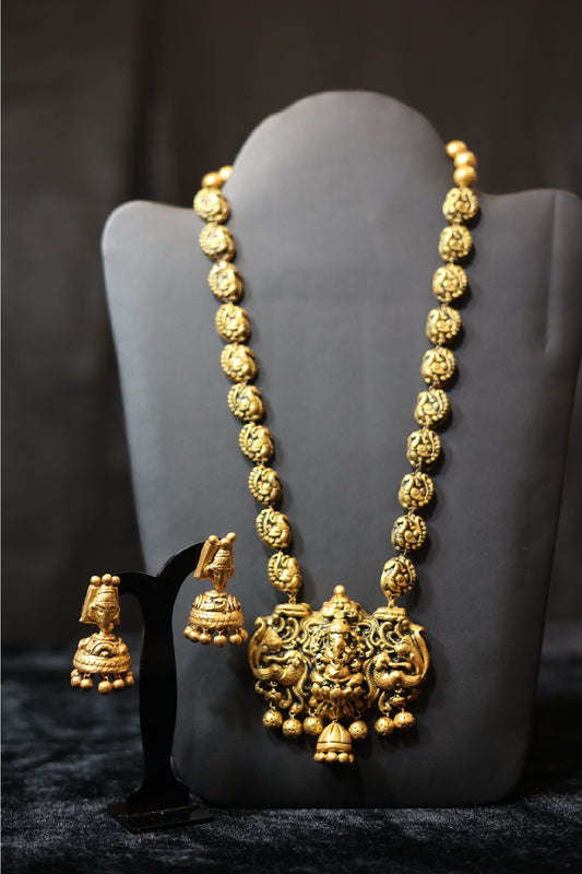 Ganesha design Terracotta Necklace